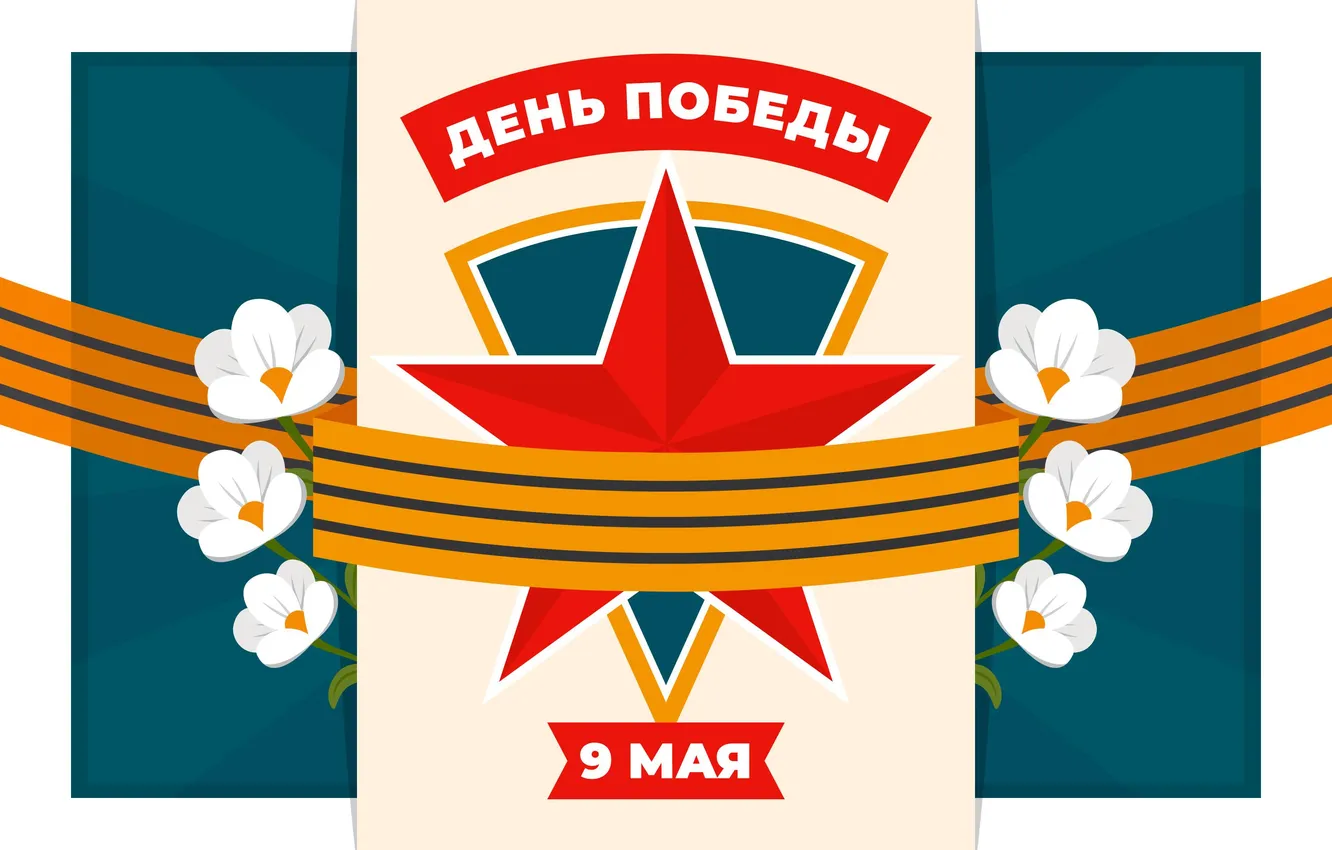 Фото обои Цветы, Звезда, День Победы!, 9 Мая, Гвоздики, Помним!!!, Великий праздник!, 1941-1945г