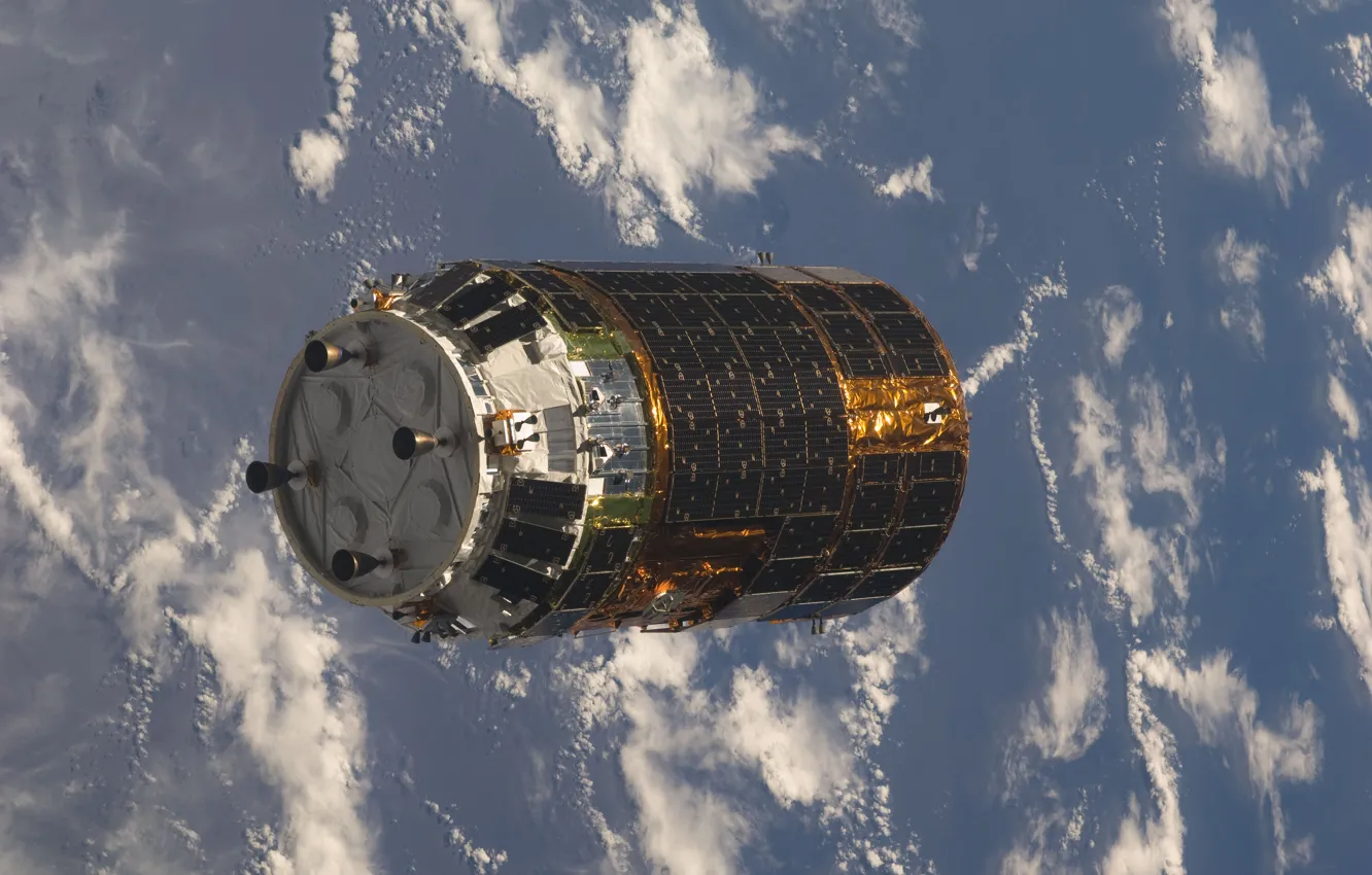 Фото обои космос, спутник, иследовательская станция