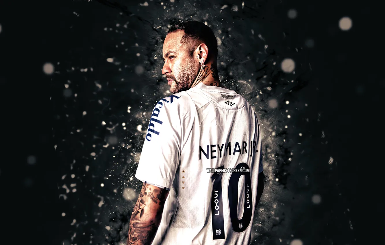 Фото обои Football, Brasil, Neymar, Neymar Jr, Neymar Junior, Santos FC