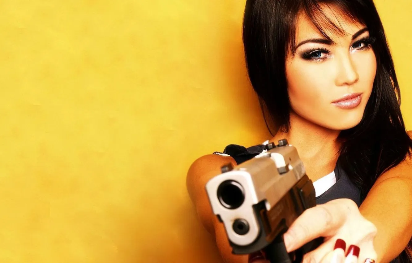 Фото обои ствол, обои девушки, паф