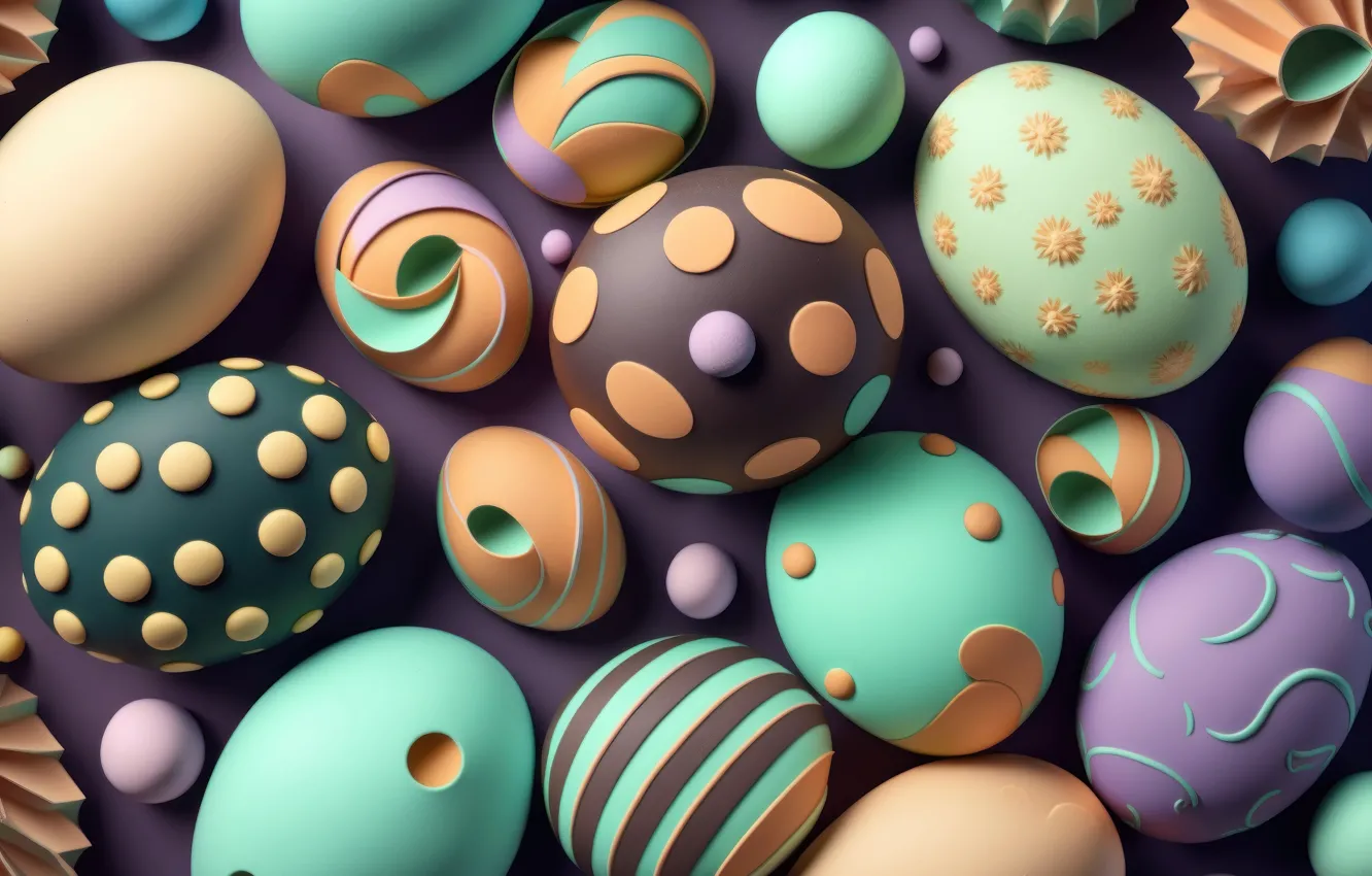 Фото обои фон, яйца, colorful, Пасха, happy, background, Easter, eggs