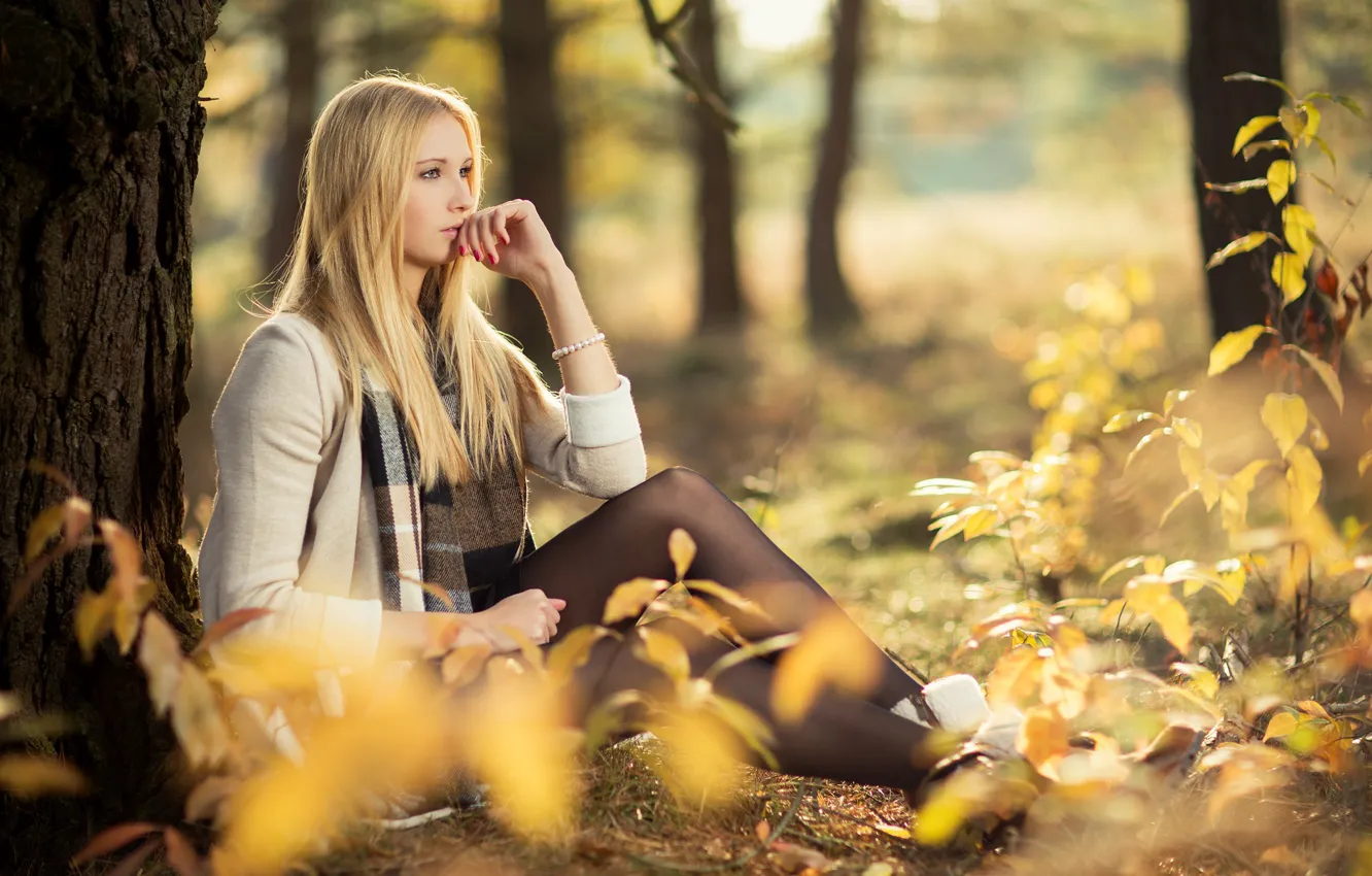 Фото обои лето, девушка, природа