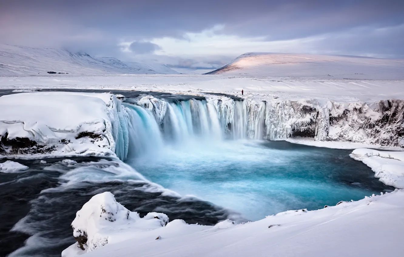 Фото обои river, waterfall, Iceland