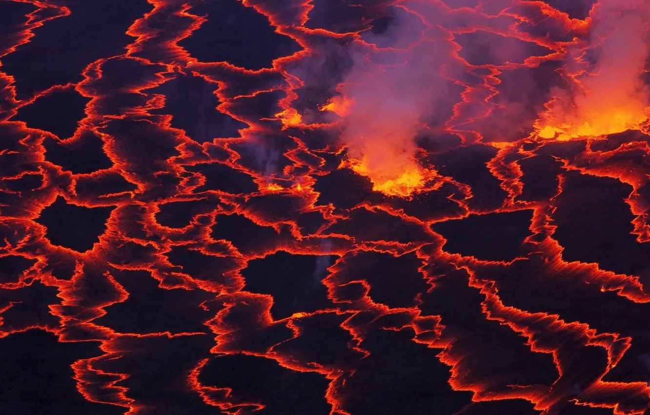 Фото обои lava, volcano, crater
