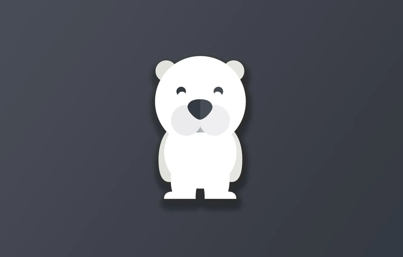 Фото обои bear, minimalism, animal, funny, digital art, artwork, cute, simple background