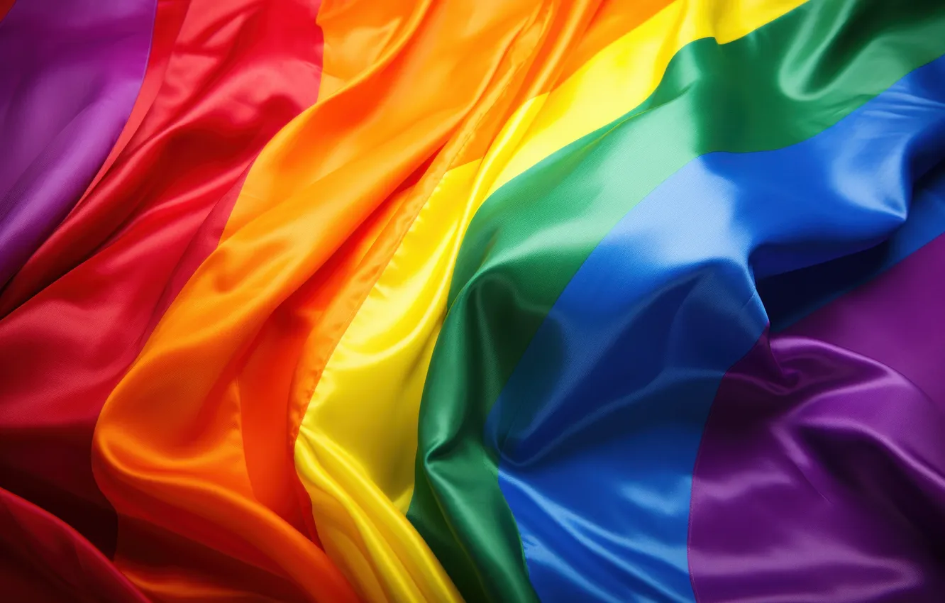Фото обои rainbow, flag, fabric, LGBTQ