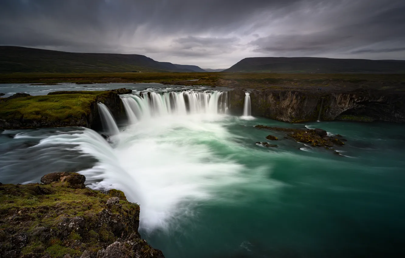 Фото обои Исландия, Godafoss, Nordjurland-ejstra