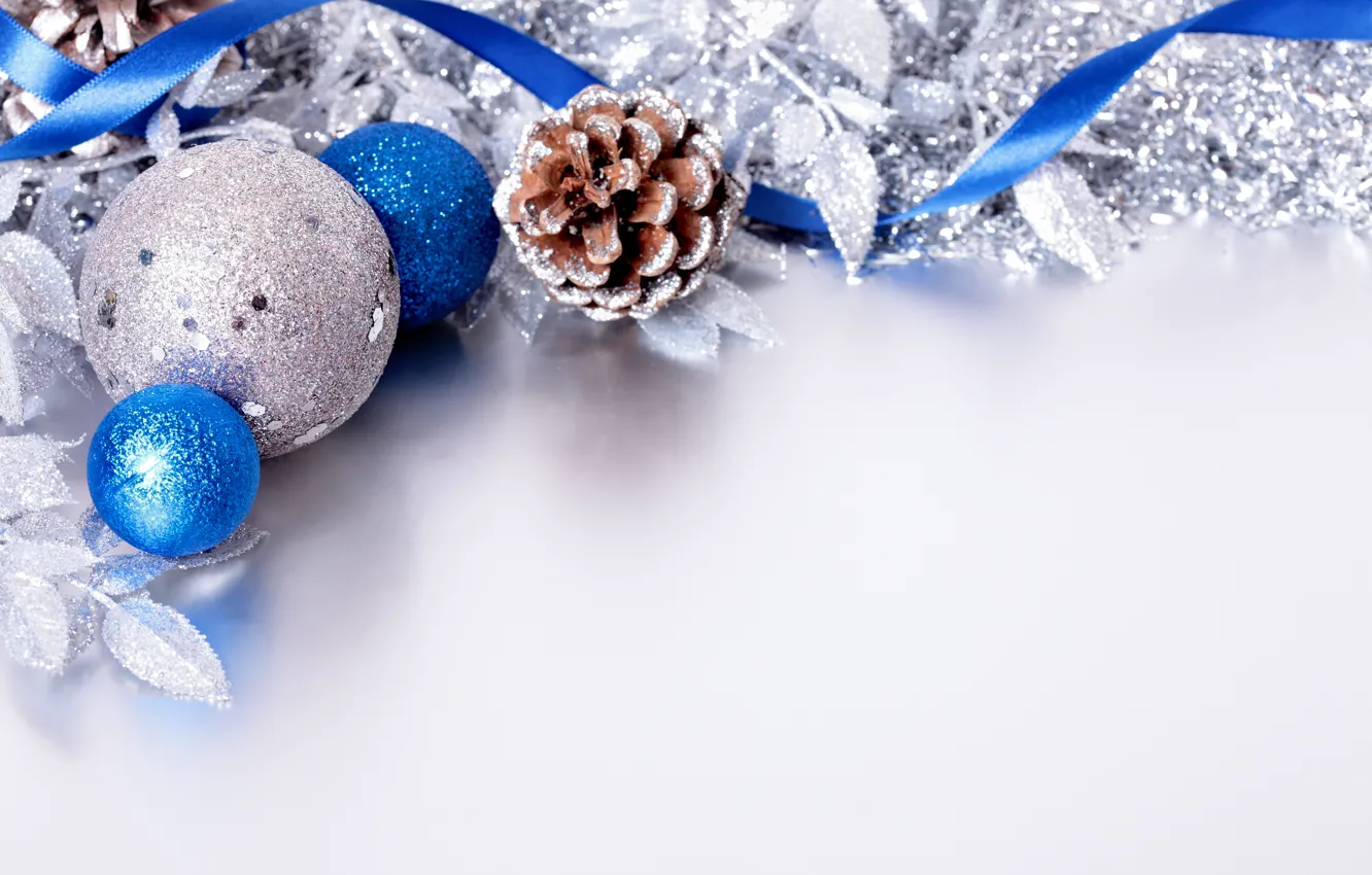 Фото обои снег, украшения, шары, Новый Год, Рождество, Christmas, balls, decoration