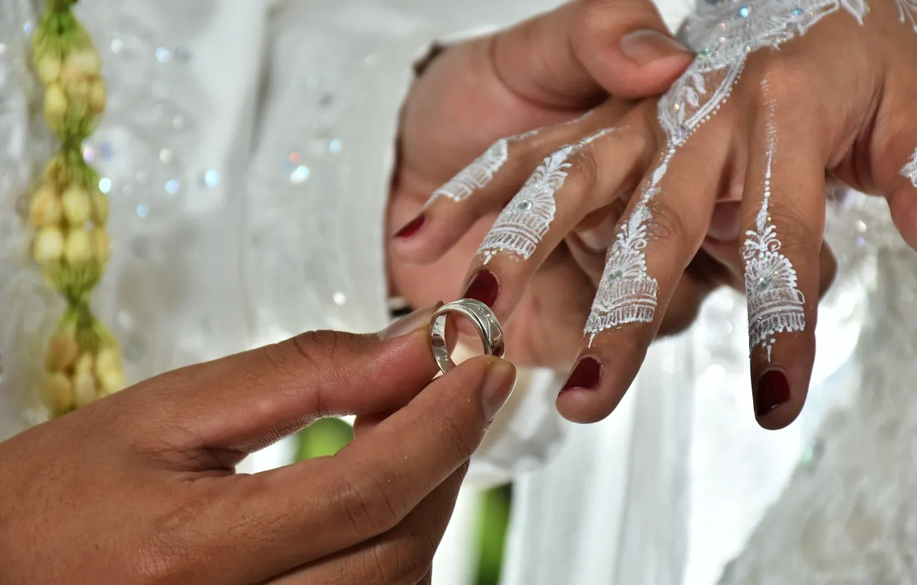 Фото обои руки, кольцо, свадьба