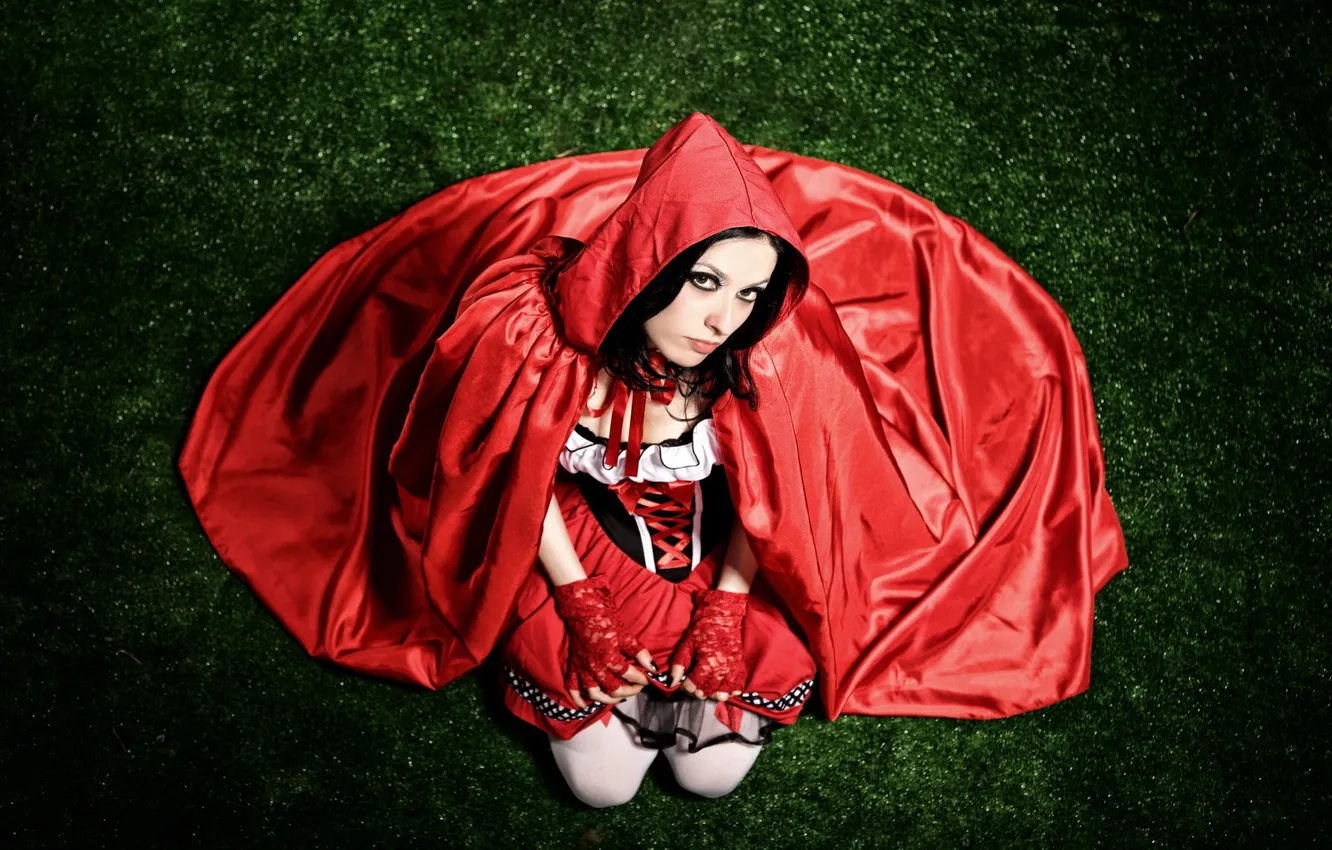 Фото обои model, Vivì, Little Red Riding Hood