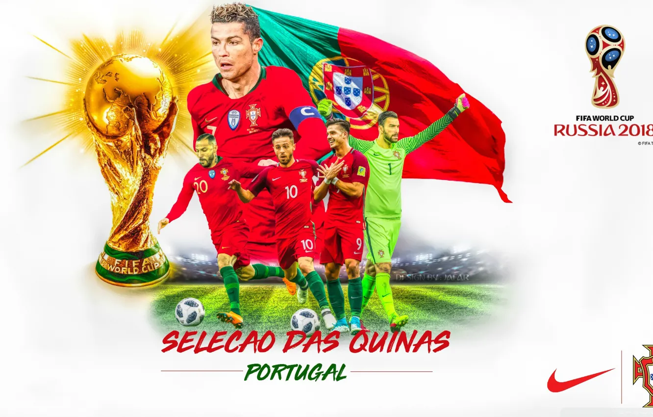 Фото обои футбол, Португалия, 2018, Чемпионат Мира