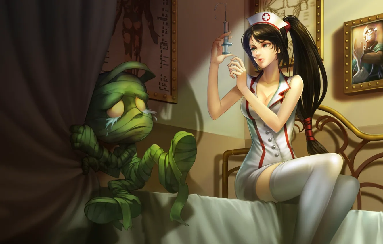 Фото обои Akali, Shen, Amumu, League of Legends