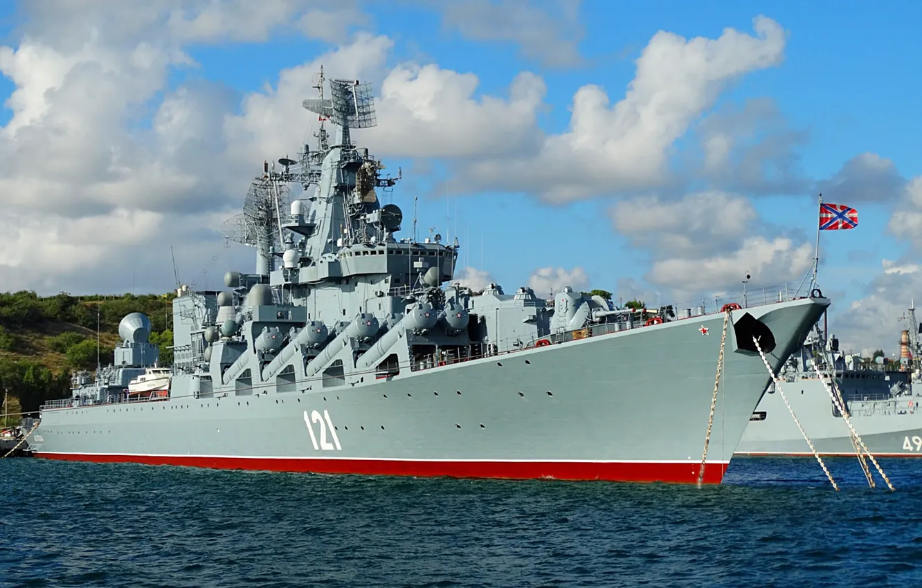 Фото обои Москва, крейсер, ракетный, проект 1164