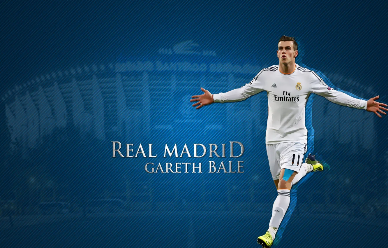 Фото обои wallpaper, sport, stadium, football, Santiago Bernabeu, player, Gareth Bale, Real Madrid CF