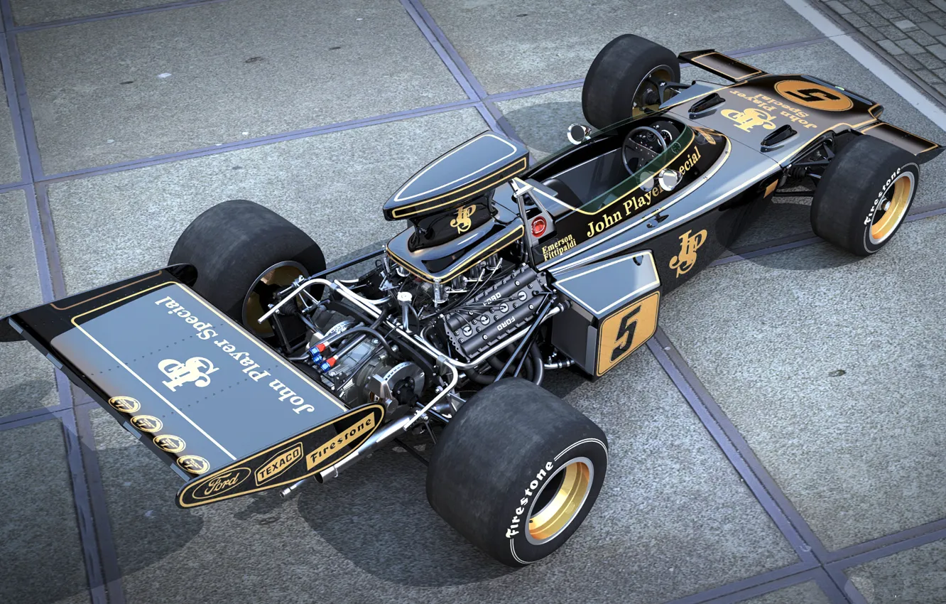 Фото обои Формула, арт, dangeruss, Lotus 72