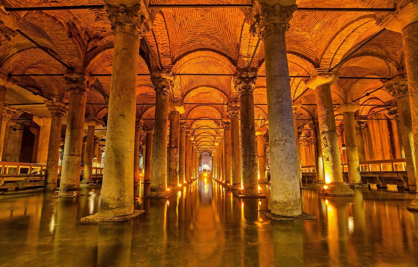 Фото обои turkey, istanbul, Basilica Cistern, Yerebatan Sarnıcı