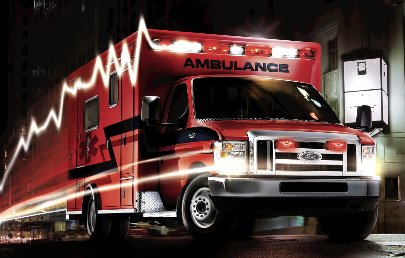 Фото обои Ford, super, duty, ambulance, e-450