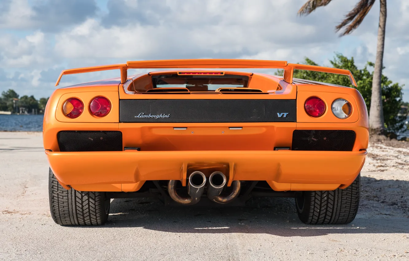 Фото обои Lamborghini, Diablo, rear view, Lamborghini Diablo VT 6.0