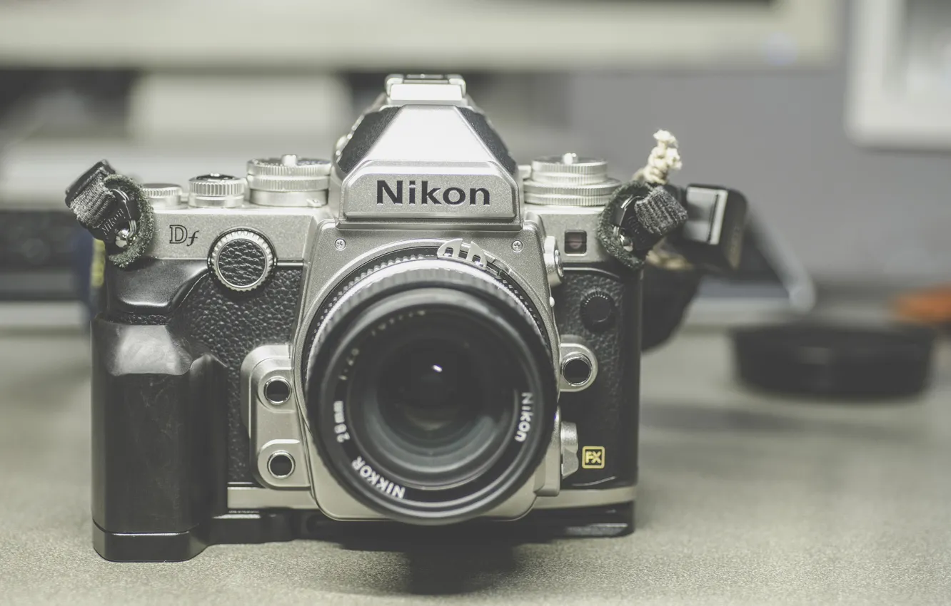 Фото обои фотоаппарат, Nikon, объектив
