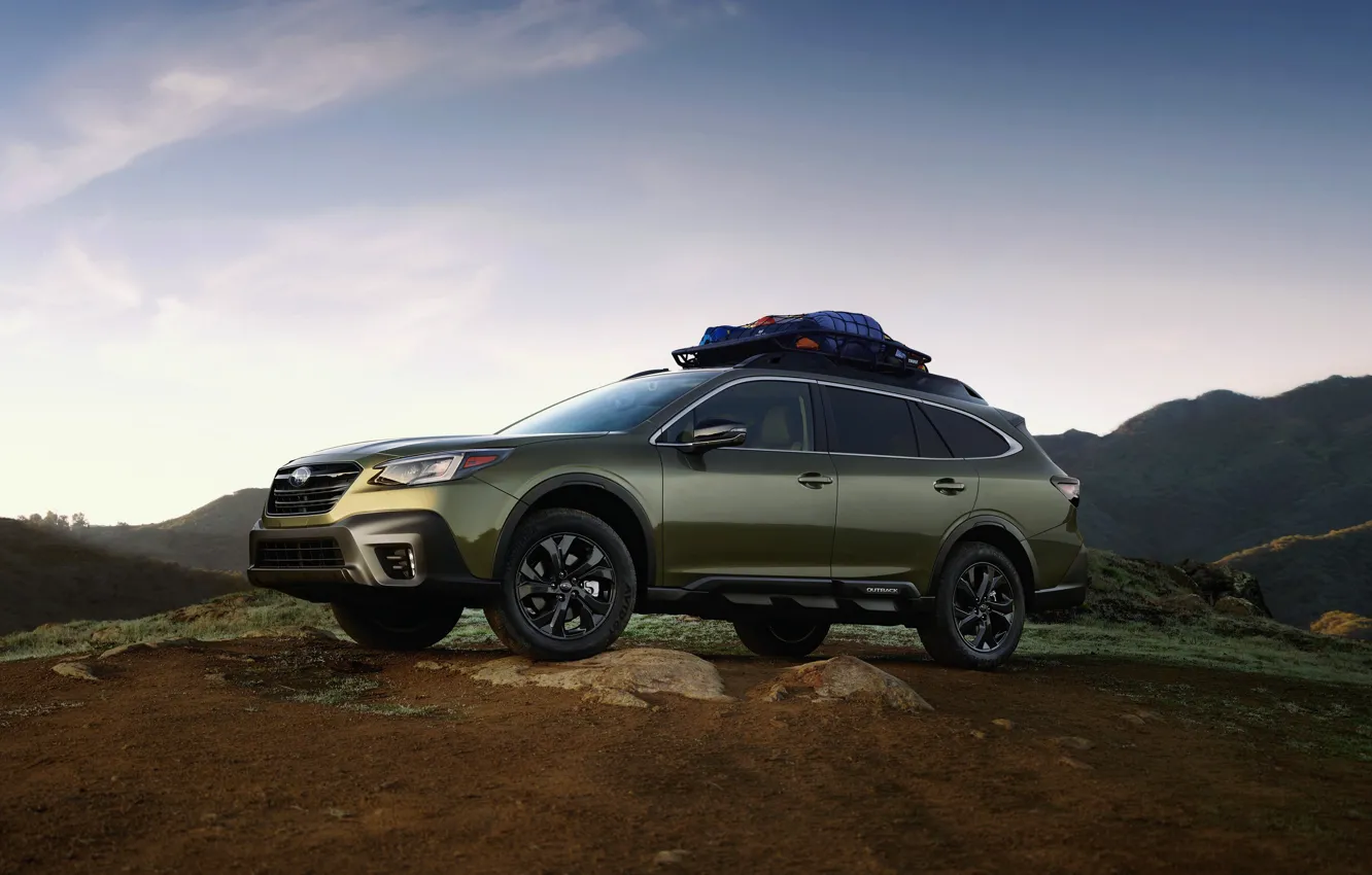 Фото обои горы, Subaru, универсал, Outback, AWD, 2020