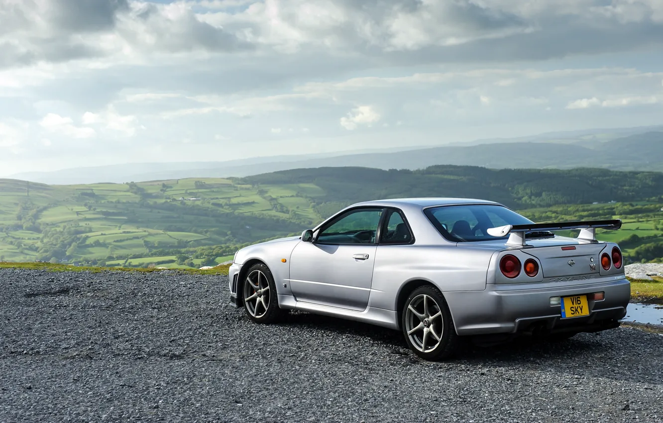 Фото обои Nissan, GT-R, ниссан, Skyline, скайлайн, BNR34, V-spec, 1999