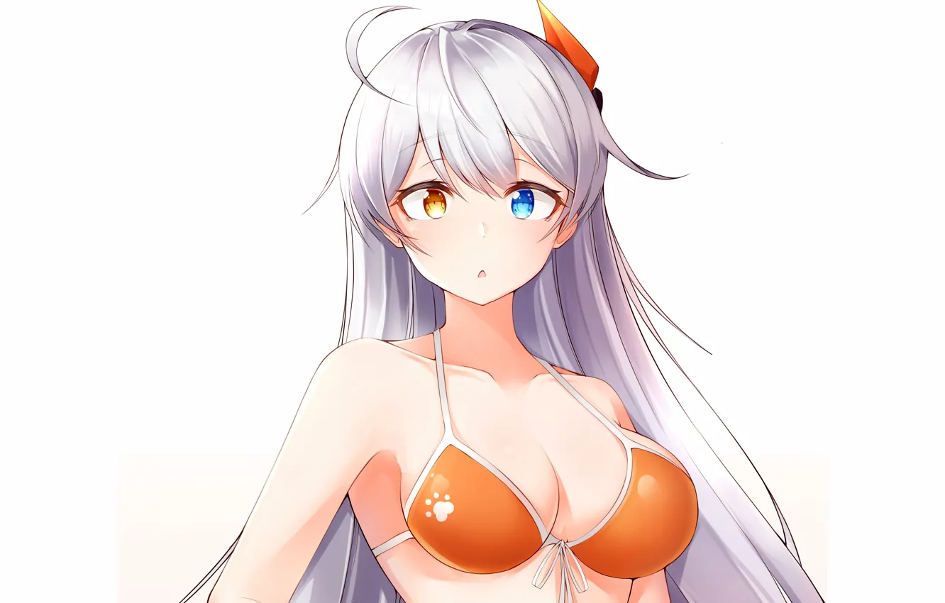 Фото обои girl, sexy, cleavage, long hair, boobs, anime, beautiful, pretty