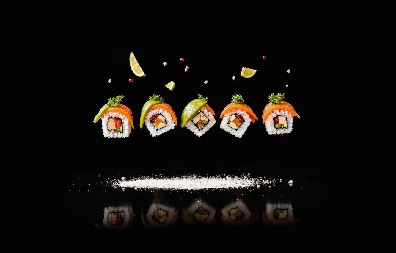 Фото обои Sushi, Food, ai art