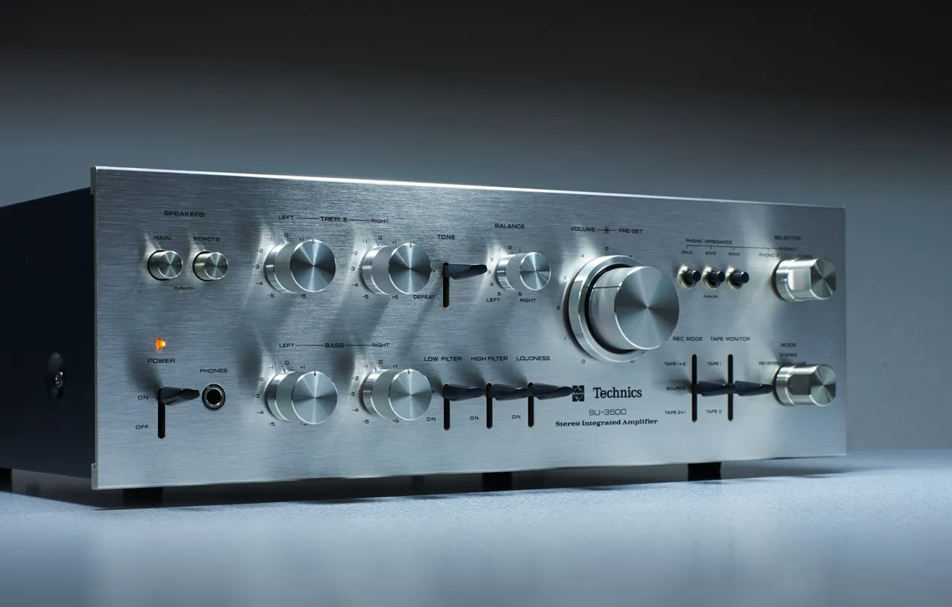 Фото обои макро, фон, 1975, Technics SU 3500 Stereo Amplifier