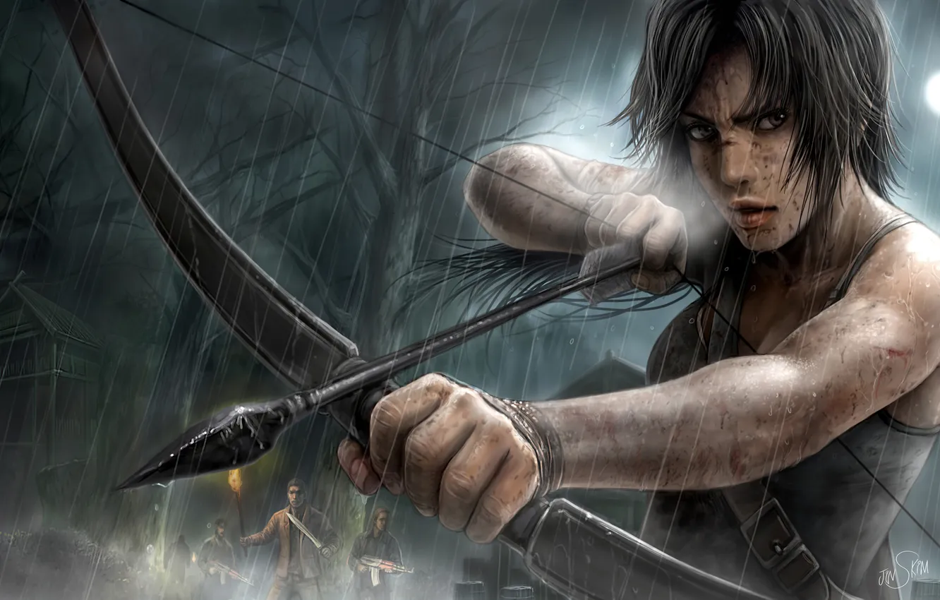 Фото обои лук, Tomb Raider, Лара Крофт, Lara Croft