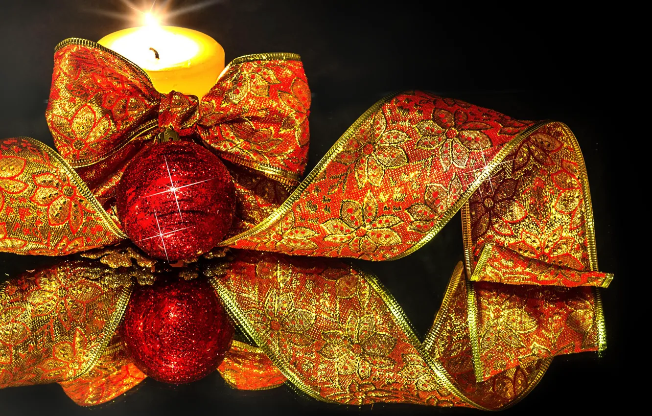 Фото обои шарики, украшения, праздник, новый год, Рождество, Christmas, New Year