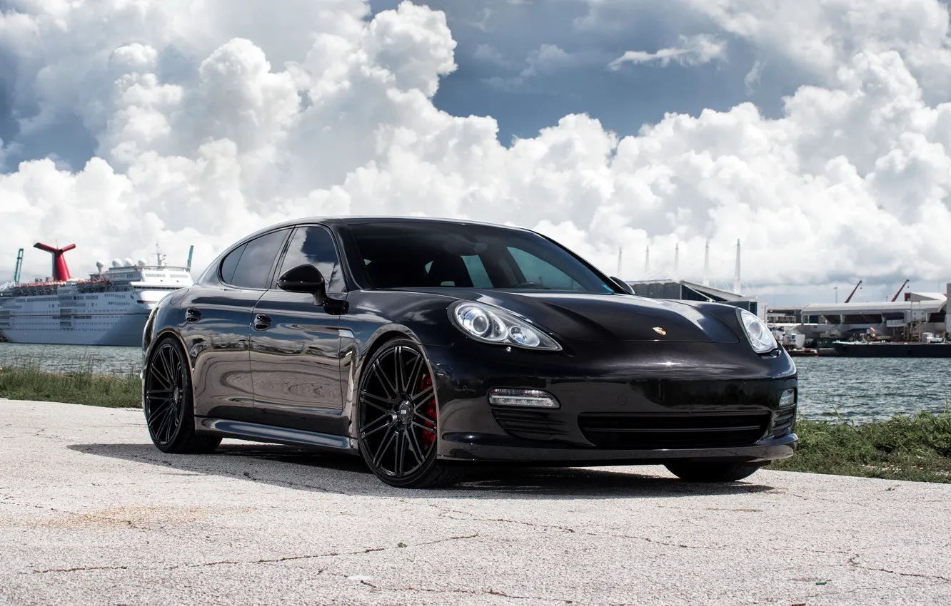 Фото обои Porsche, Panamera, Black