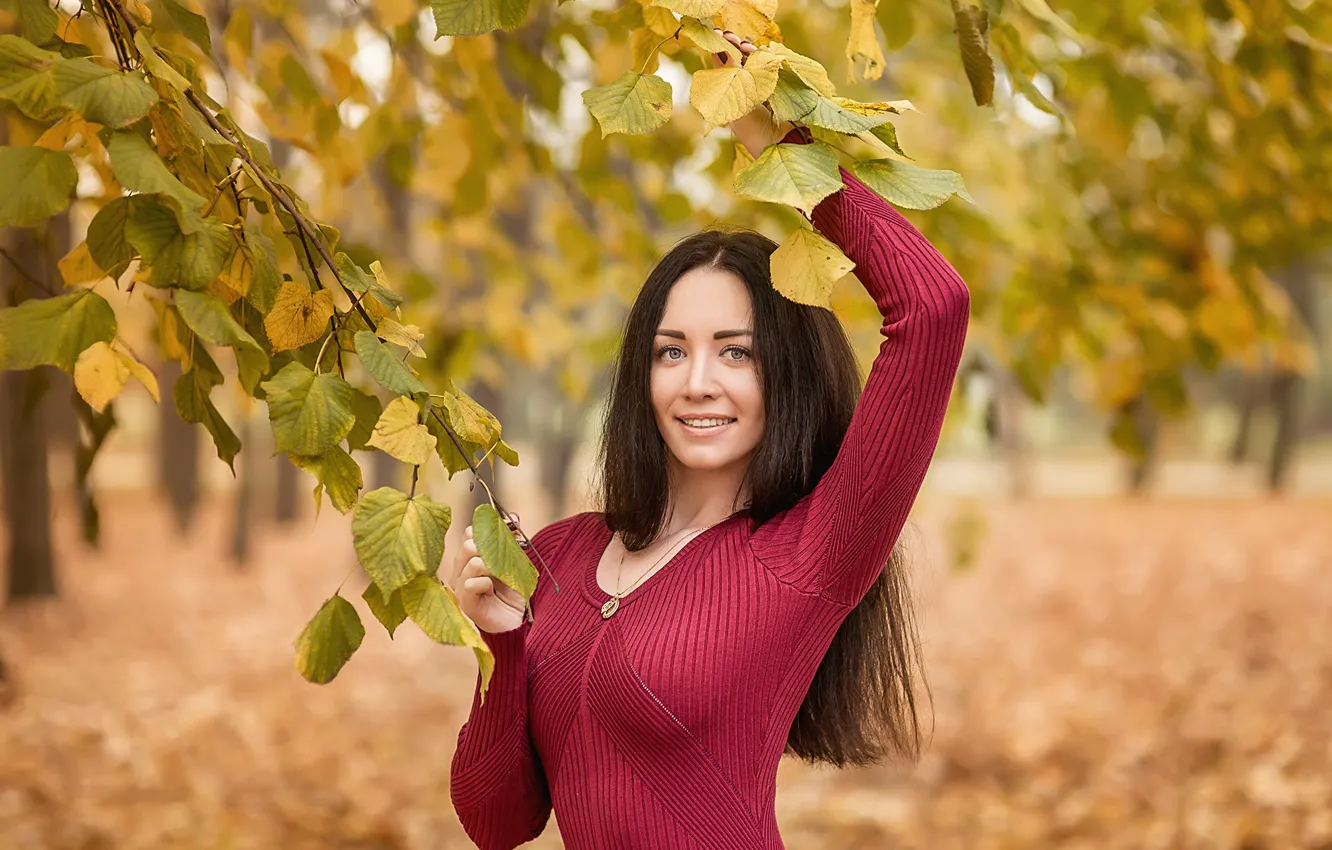 Фото обои smile, model, pretty, brunette, Георгий Дьяков