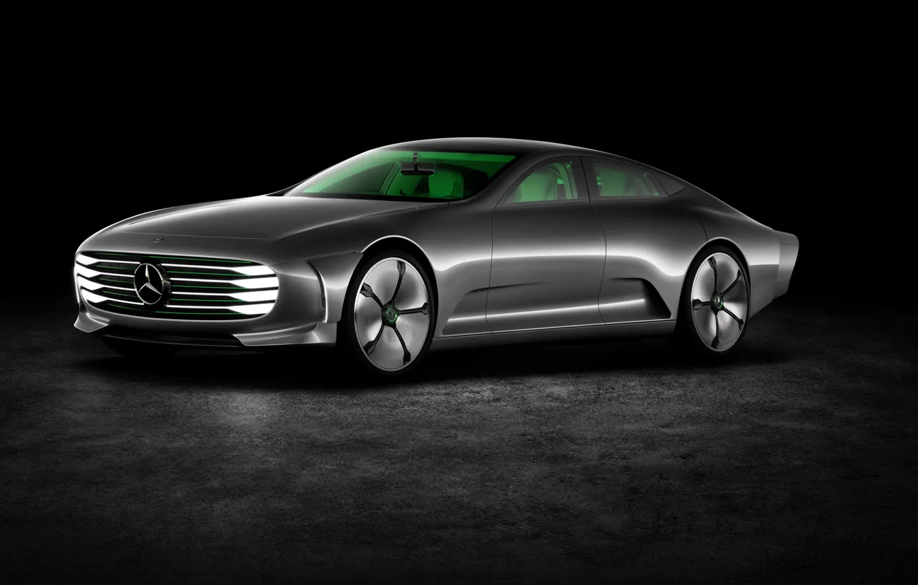 Фото обои фон, Mercedes-Benz, тёмный, 2015, Intelligent Aerodynamic Automobile, Concept IAA