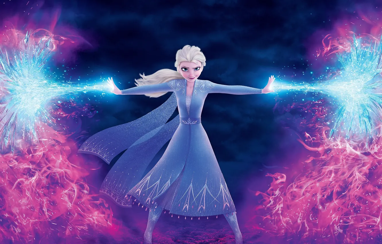 Фото обои мультик, мультфильм, Frozen, Elsa, Эльза, Холодное Сердце, Холодное сердце 2