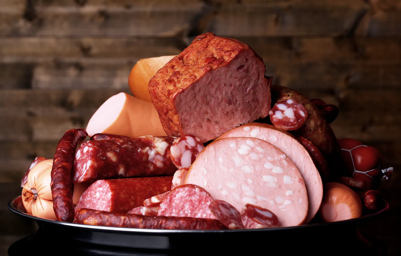 Фото обои колбаса, Meat, ветчина, мясные продукты, products, Sausage