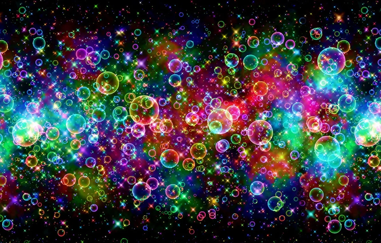 Фото обои пузырьки, абстракция, краски, текстура, объём