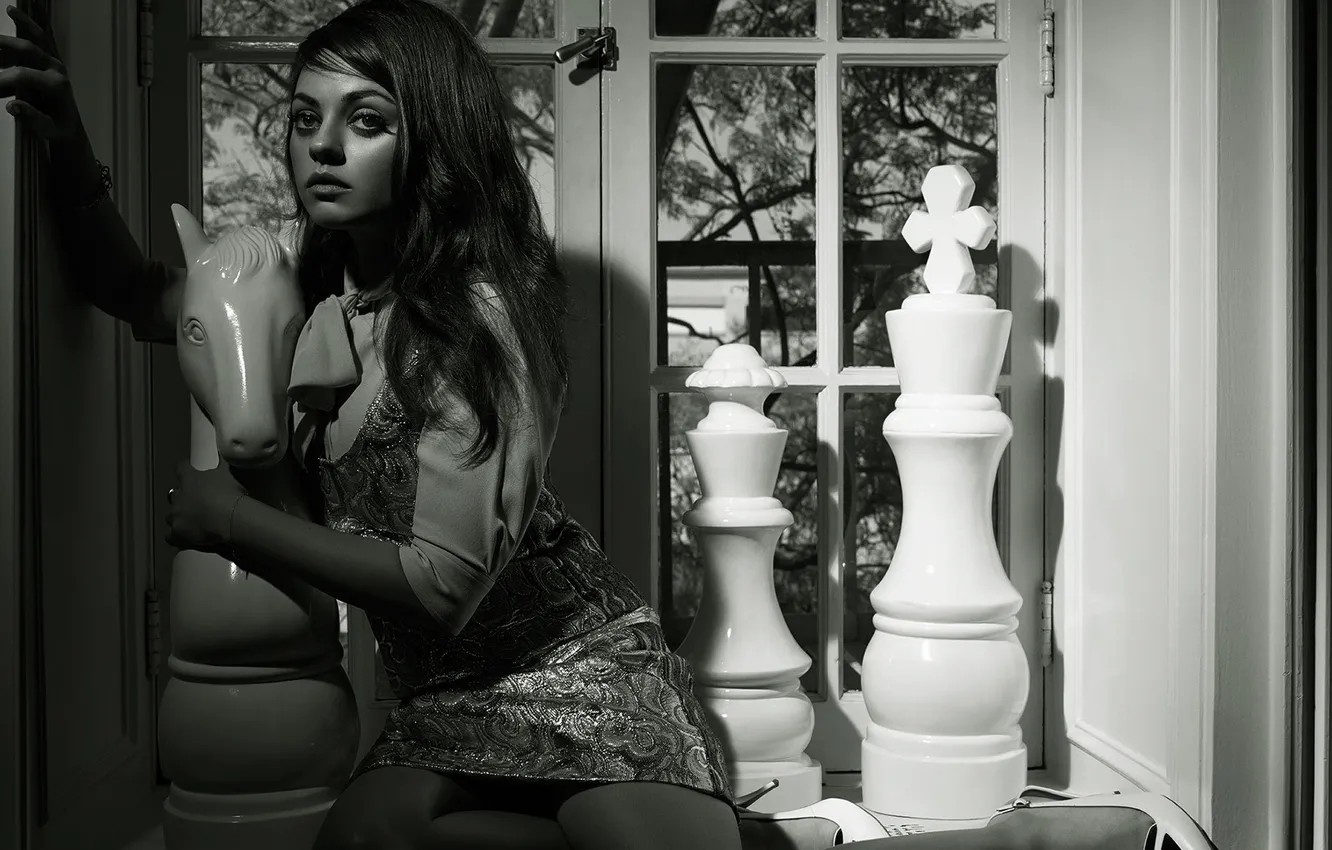 Фото обои фотосессия, Mila Kunis, журнал-W