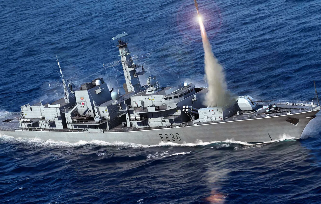 Фото обои Великобритания, фрегат, royal navy, HMS Montrose, Type 23 Frigate, Montrose, F236