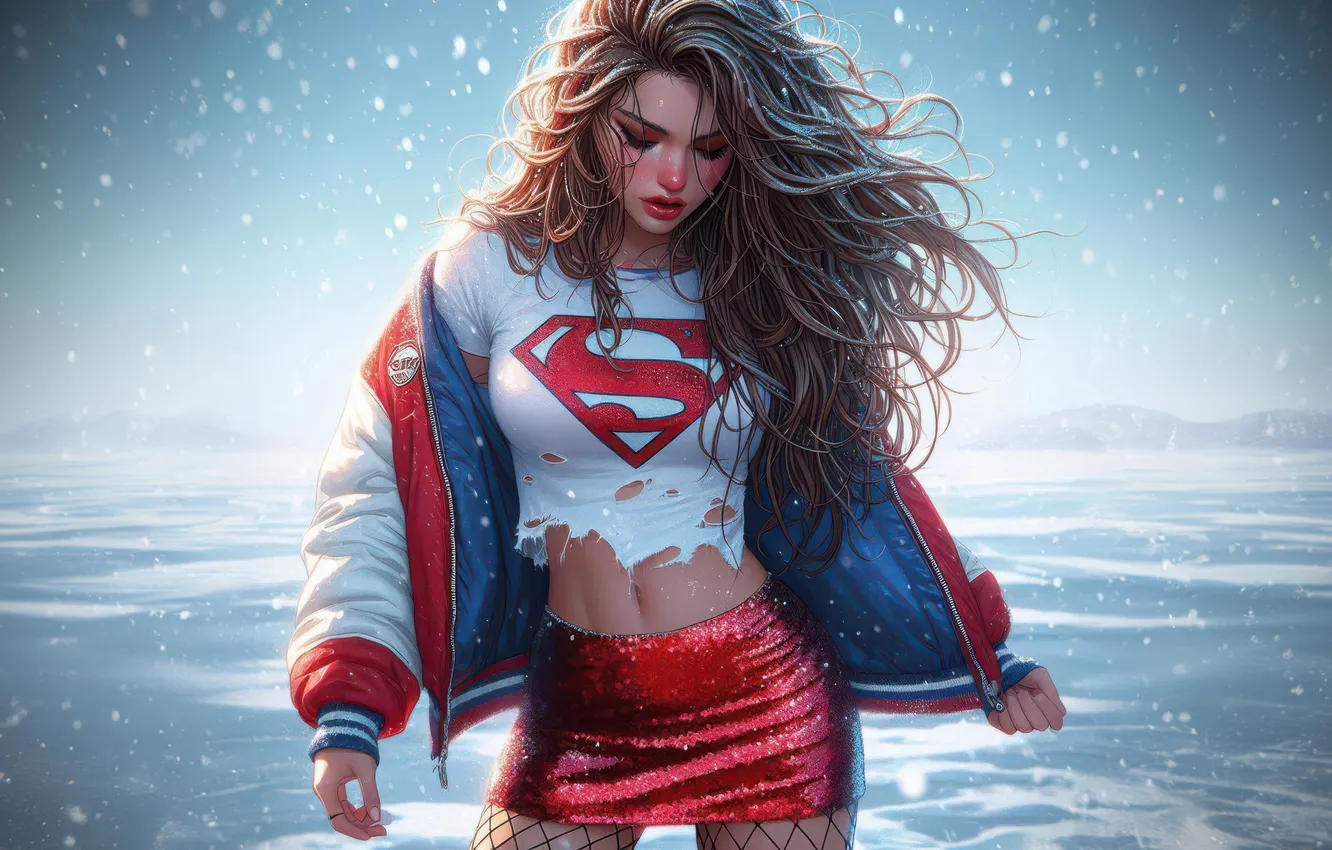 Фото обои world, supergirl, wild