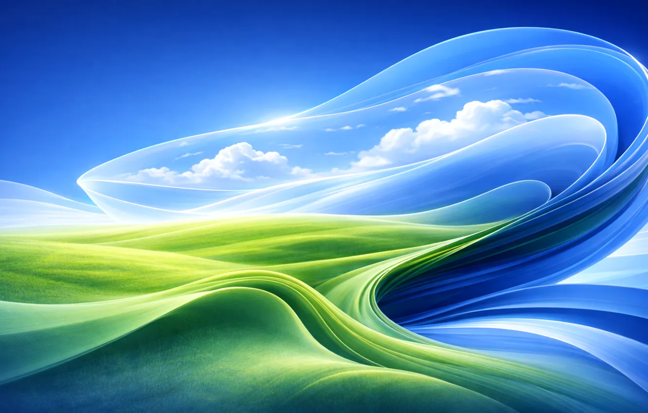 Фото обои Windows 11, Windows XP, Безмятежность