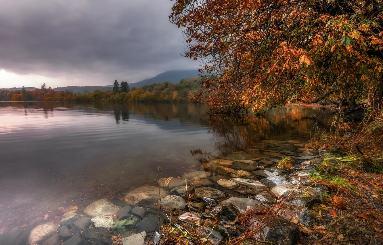 Фото обои осень, озеро, Lake District, Cumbria