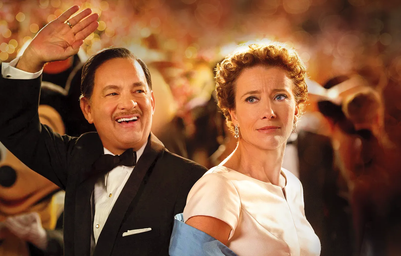 Фото обои Disney, Том Хэнкс, Tom Hanks, Спасти мистера Бэнкса, Эмма Томпсон, Saving Mr. Banks, Emma Thompson