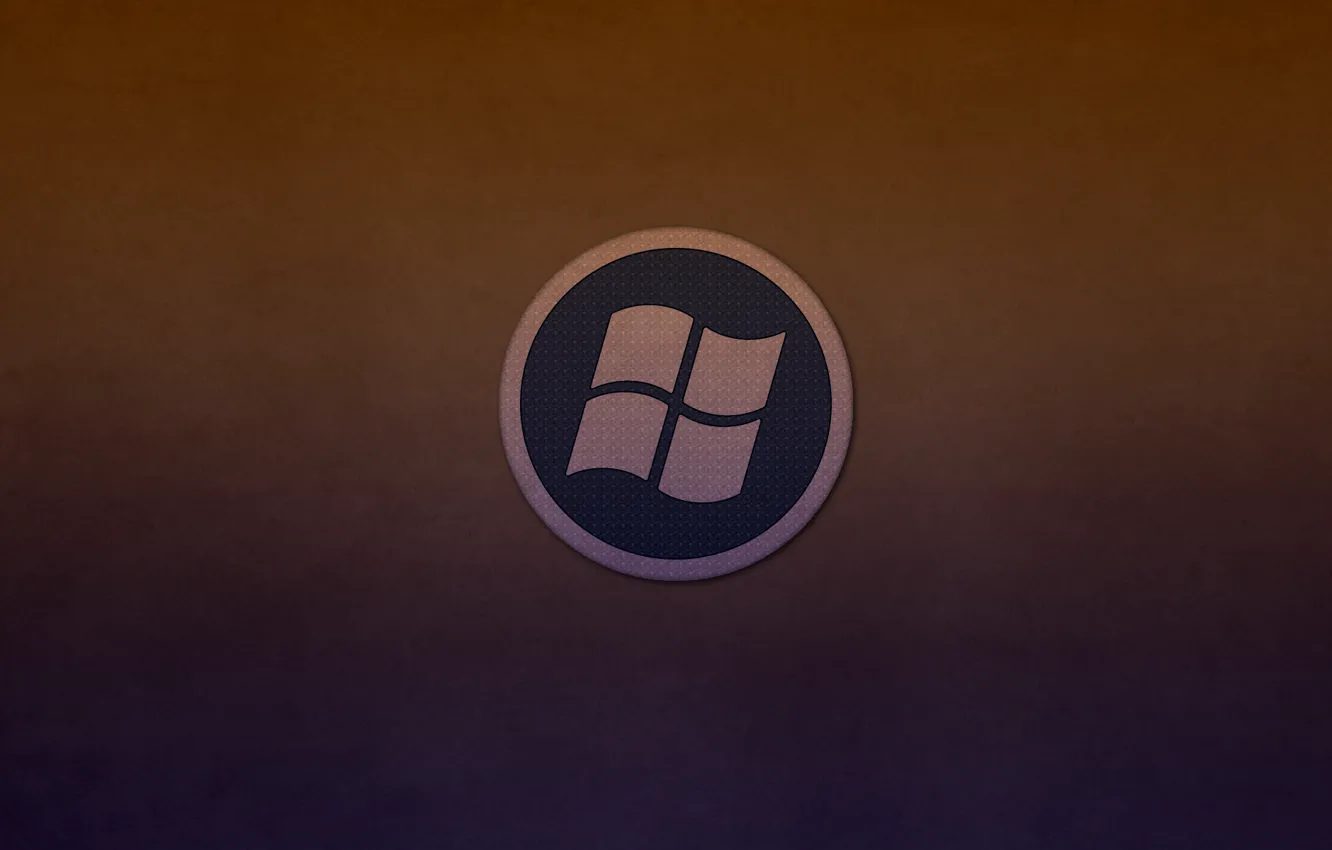 Фото обои круг, лого, windows, logo, темноватый фон