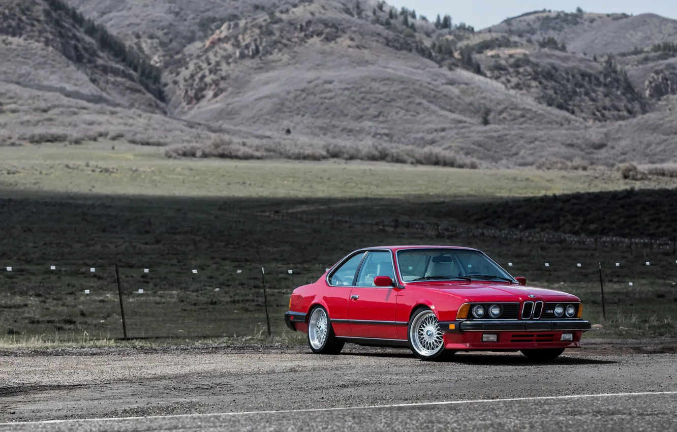 Фото обои Red, Wheels, E24, M6