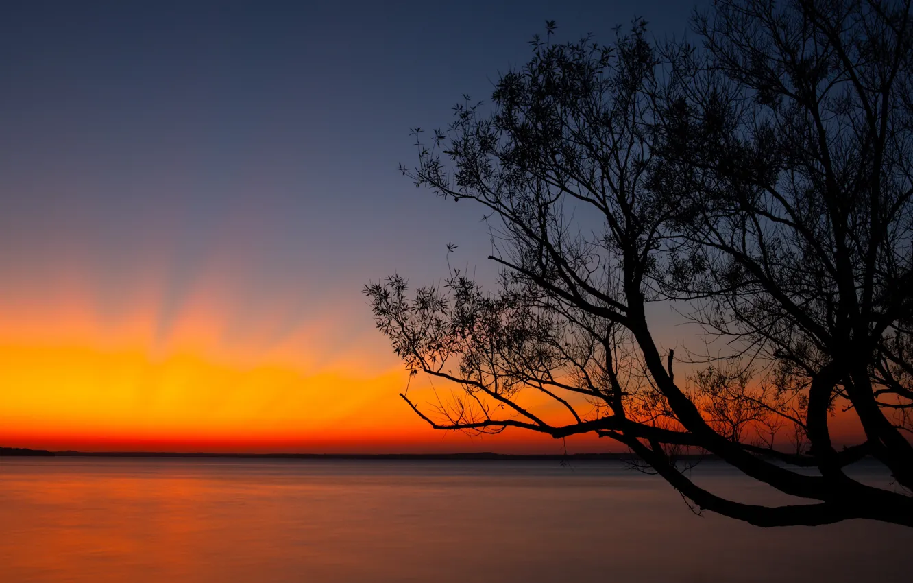 Фото обои dark, twilight, sky, nature, sunset, water, lake, landscapes