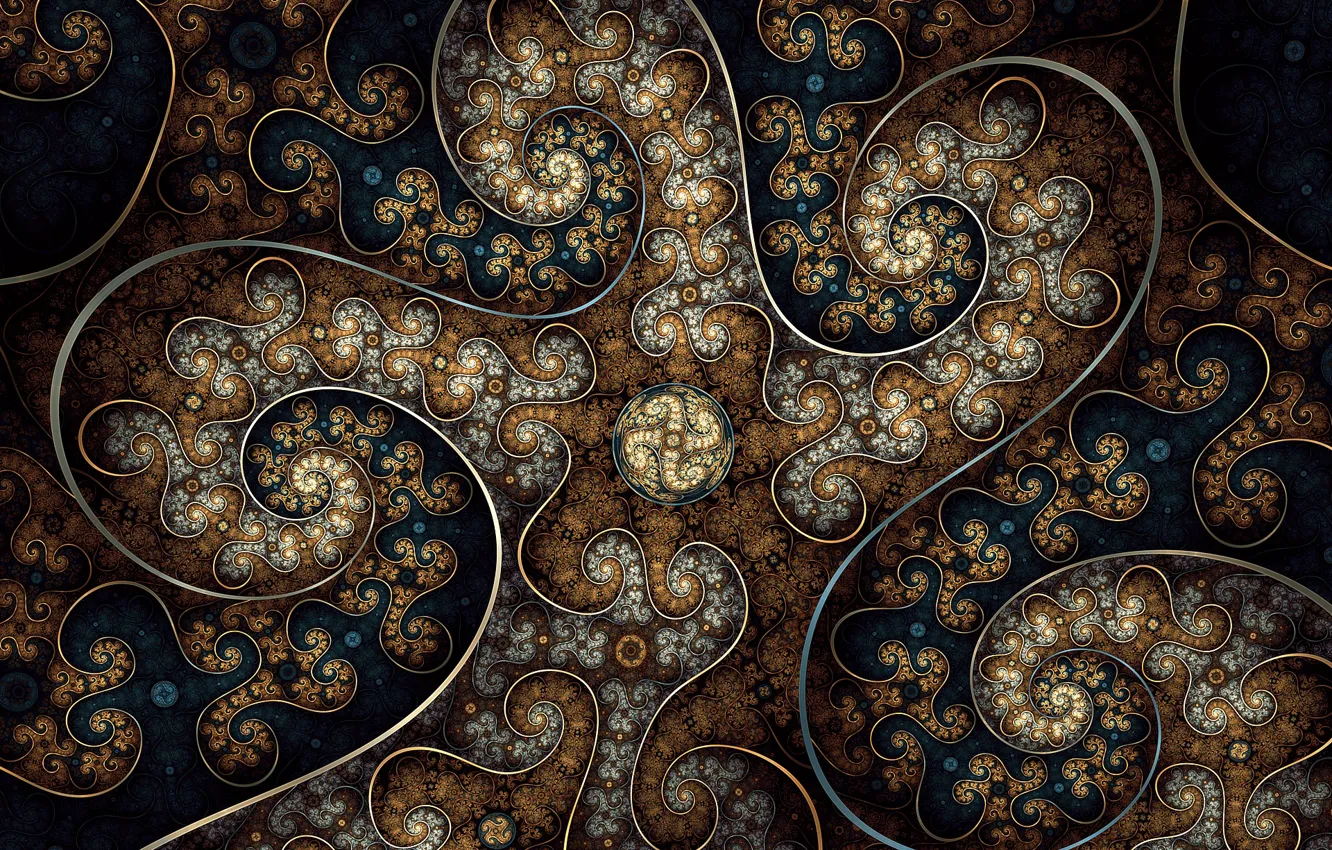 Фото обои завитки, фрактал, fractaldesire, by fractaldesire