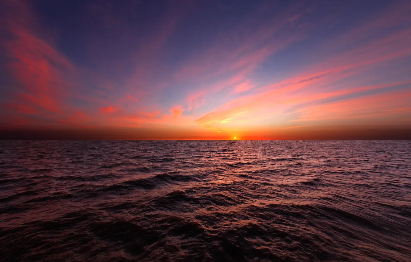 Фото обои восход, океан, Солнце, Аргентина