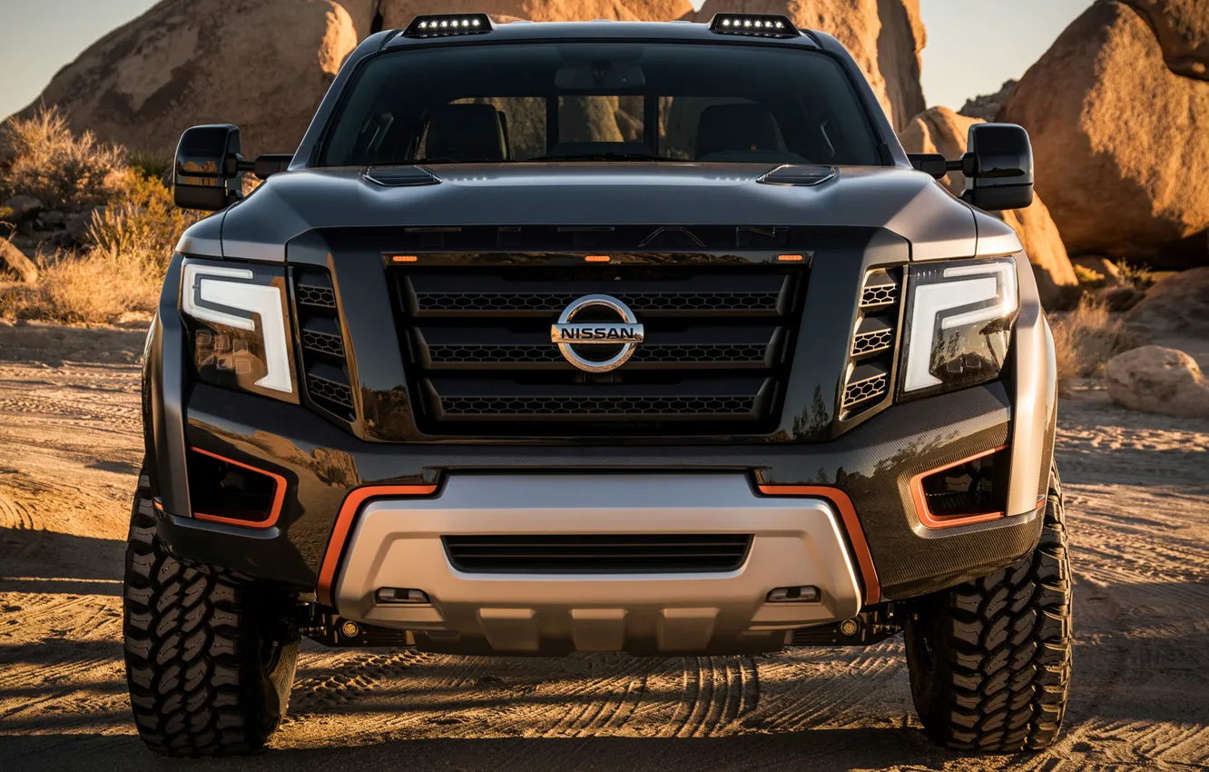 Фото обои внедорожник, Nissan, протектор, Nissan Titan Warrior