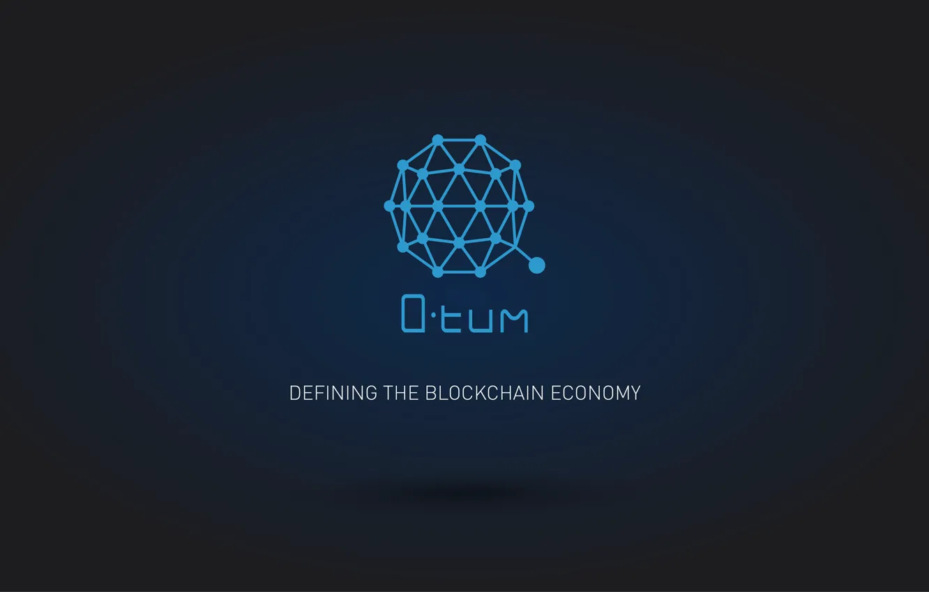 Фото обои синий, лого, валюта, fon, cryptocurrency, qtum, Qtum