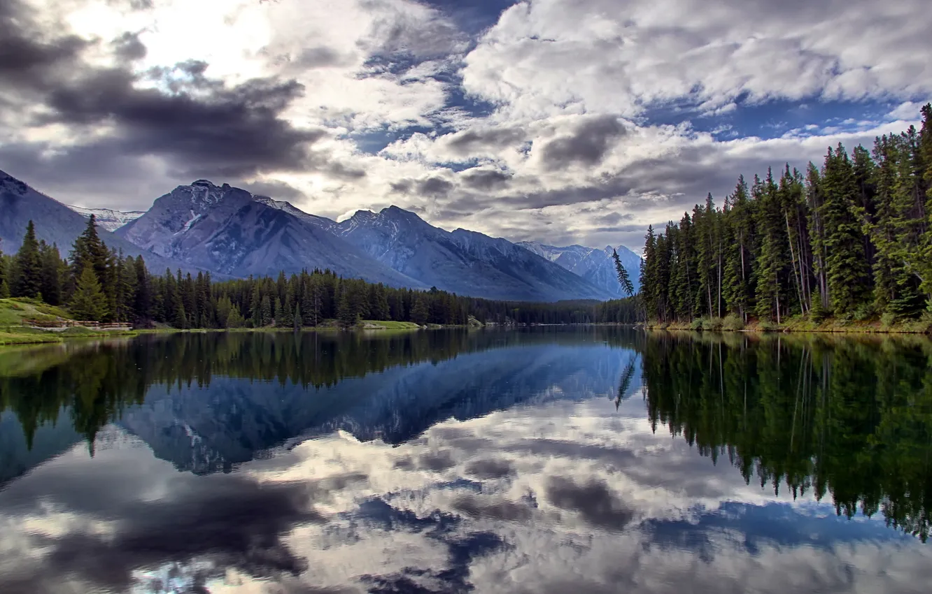 Фото обои Banff National Park, Canada, Johnson Lake